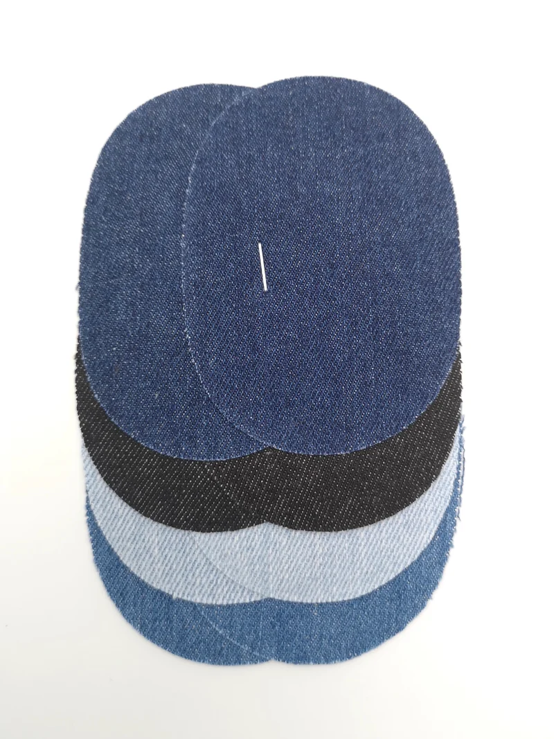 Mini-Jeansflecken "oval" 4er Set