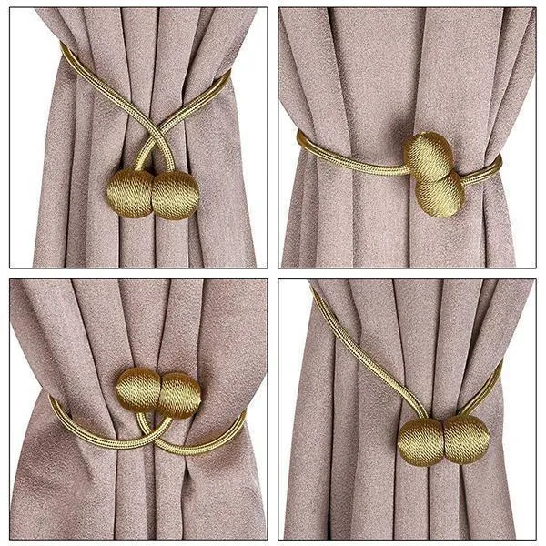 Magnet Buckle Curtain Tieback(1 Pair)