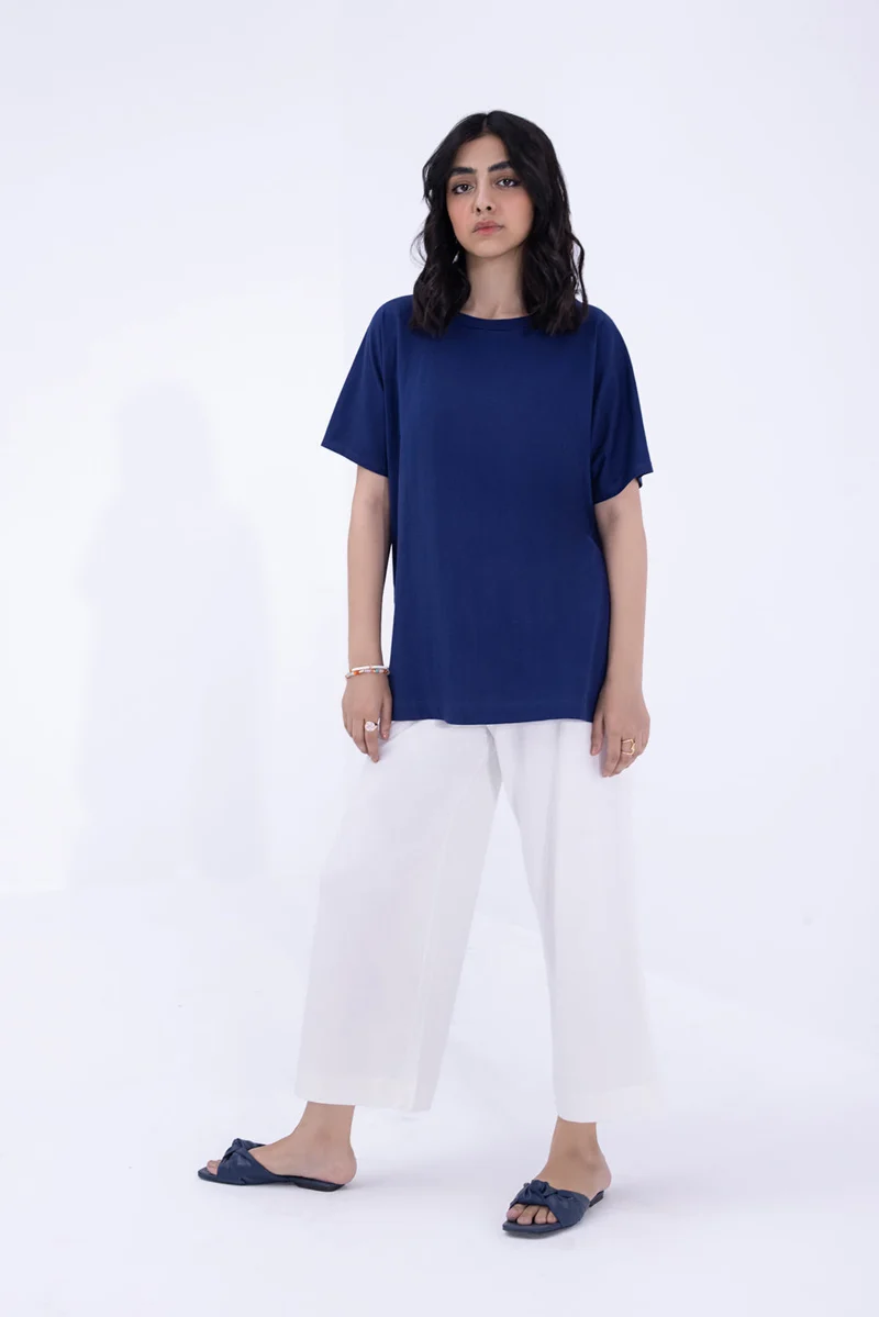 Oversized Cotton T-Shirt With Side Slits
