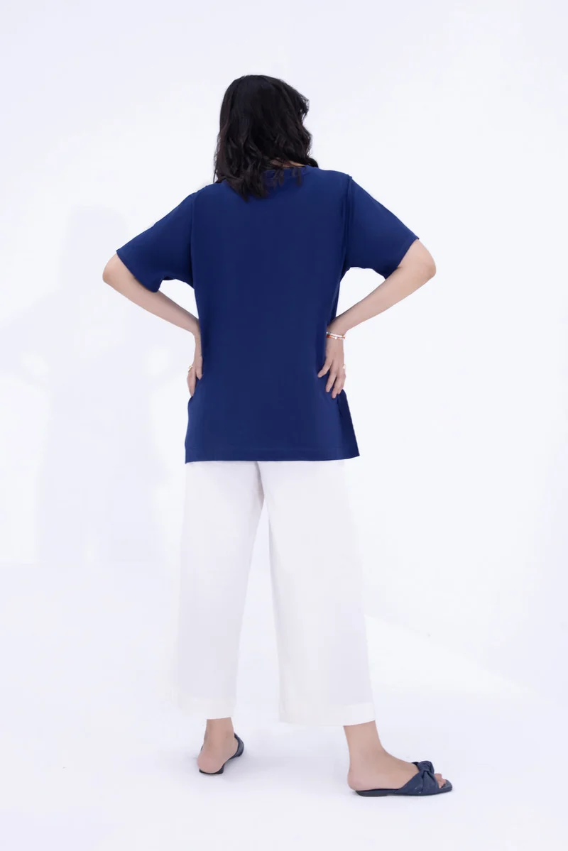 Oversized Cotton T-Shirt With Side Slits