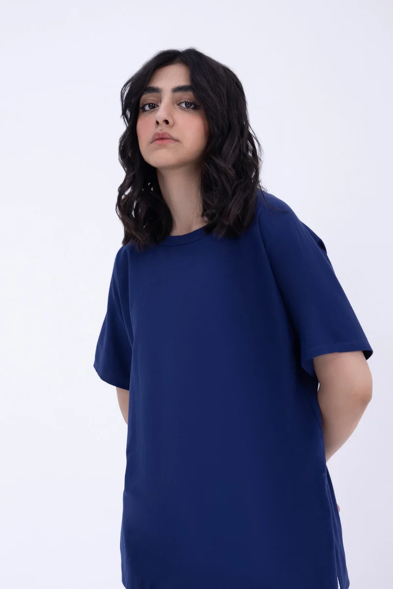 Oversized Cotton T-Shirt With Side Slits