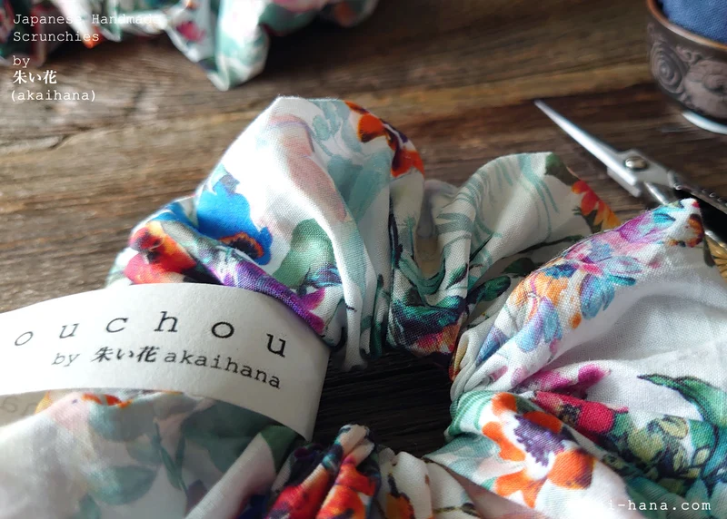 Japanese Handmade Scrunchies, Flower Garden, scjf0087