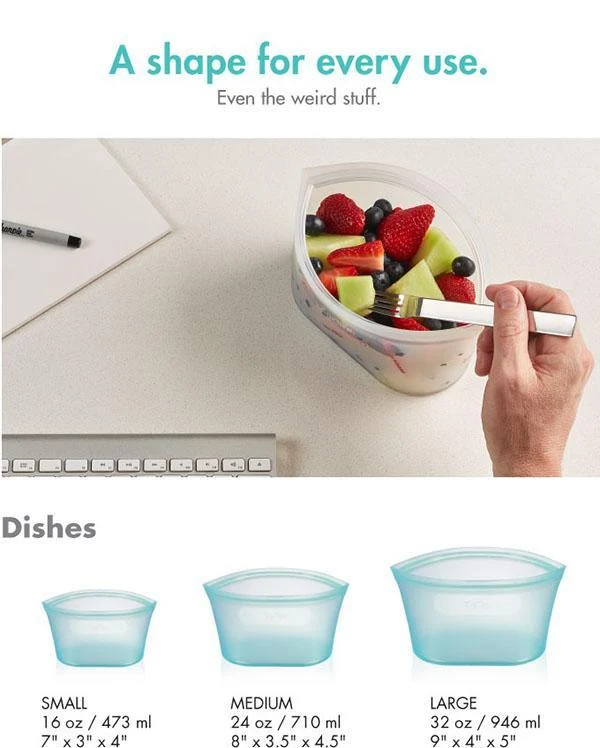 Reusable Silicone Zip Containers(1 Set)