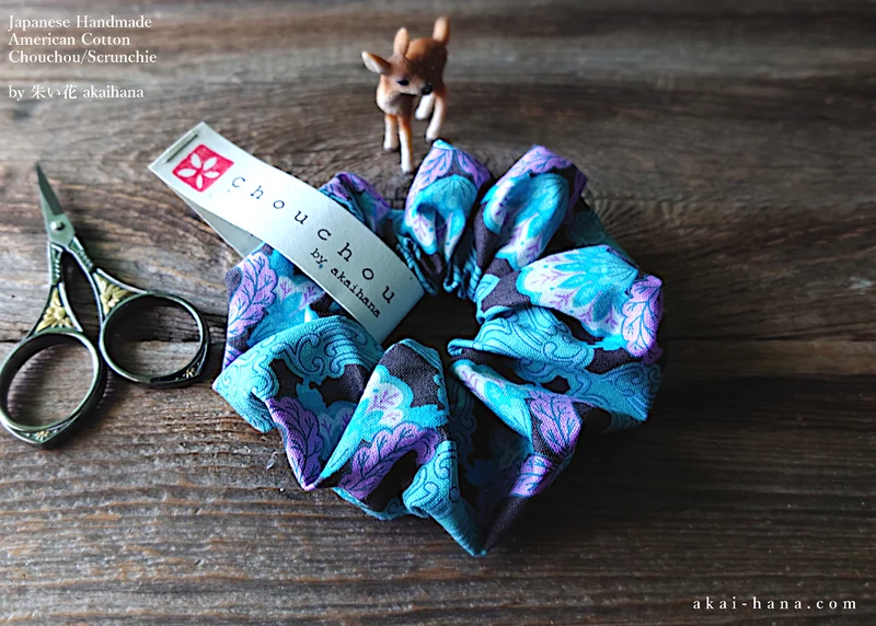 Japanese Handmade Scrunchies, Dreaming, scaf0027