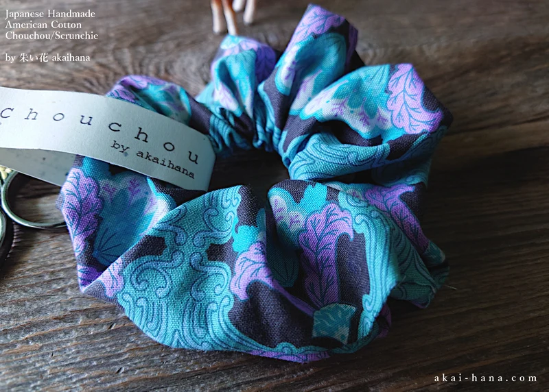 Japanese Handmade Scrunchies, Dreaming, scaf0027