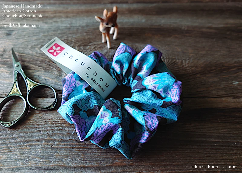 Japanese Handmade Scrunchies, Dreaming, scaf0027