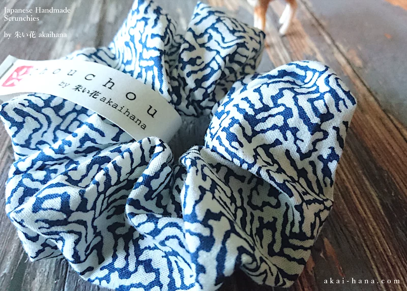 Japanese Handmade Scrunchies, Asian Basket ⦿scaf0020