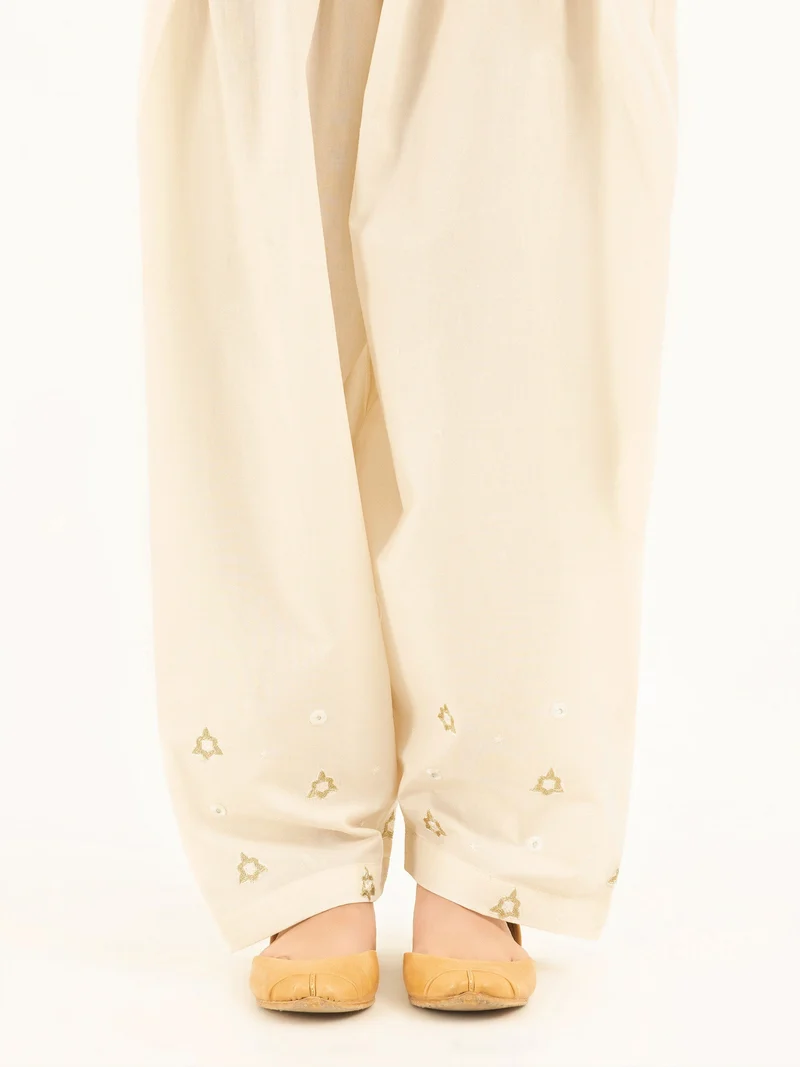 Embroidered Cambric Shalwar