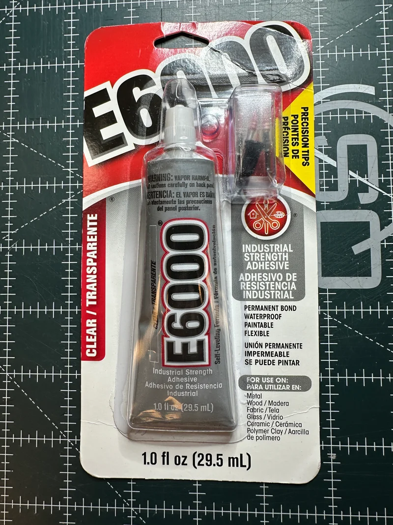 E 6000 clear glue 1 oz clear best multi use glue fabric and flexible repairs B150