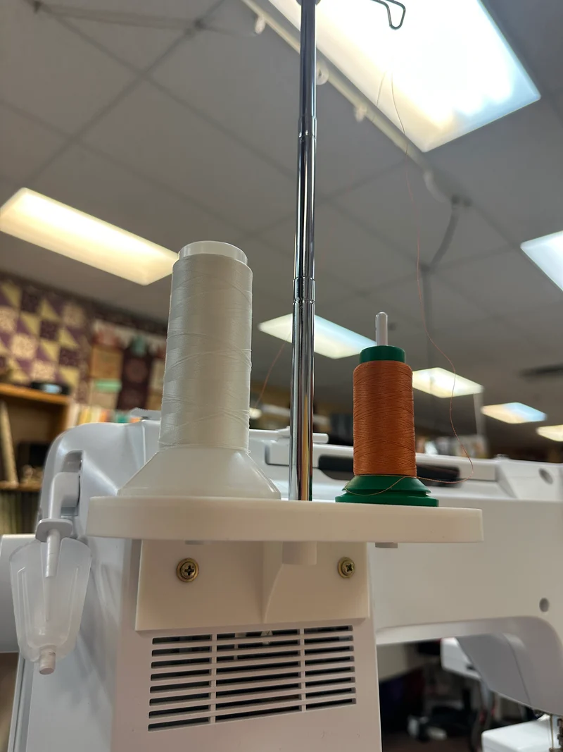 Spool stand fits Bernina 4,5,7,990 models holds two spools any size