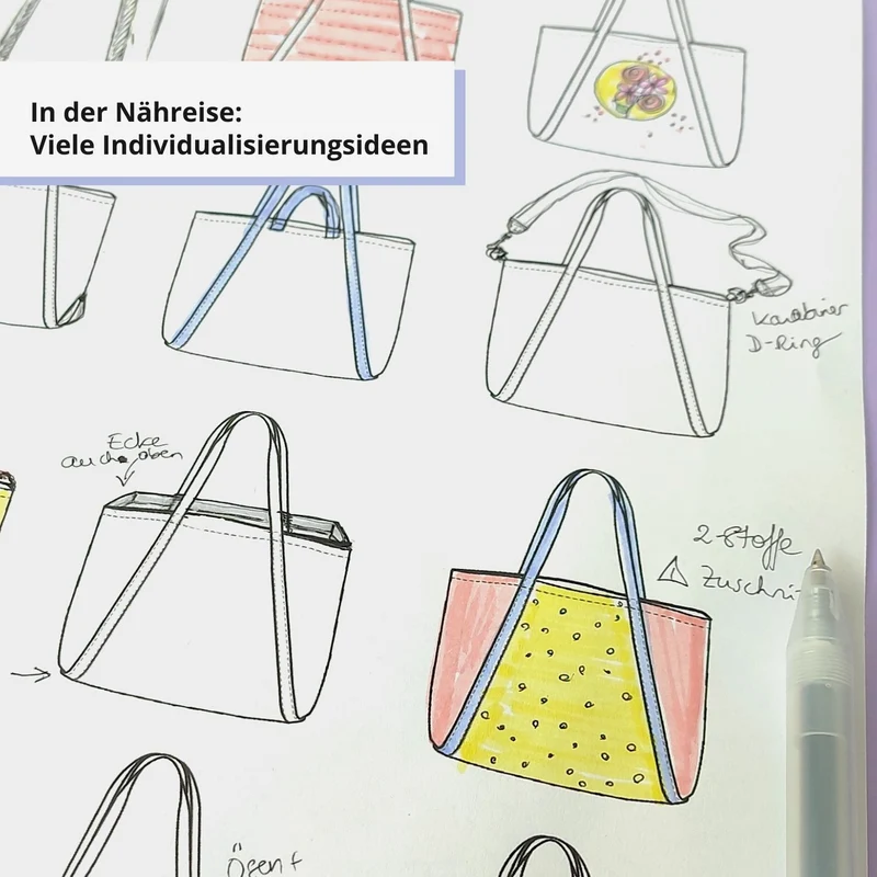 Schnittmuster Ebook Tasche Bibou