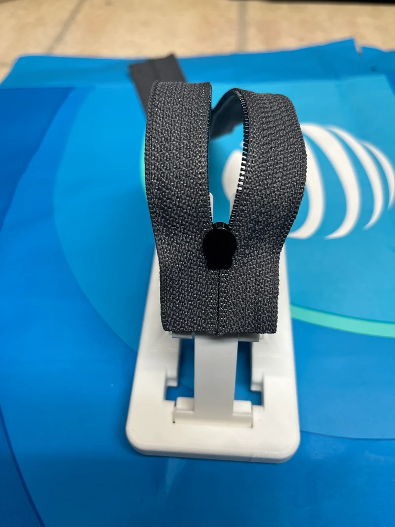 Zipper Jig Foldable used to install zipper sliders / heads on zipper tape like having a third hand.B28