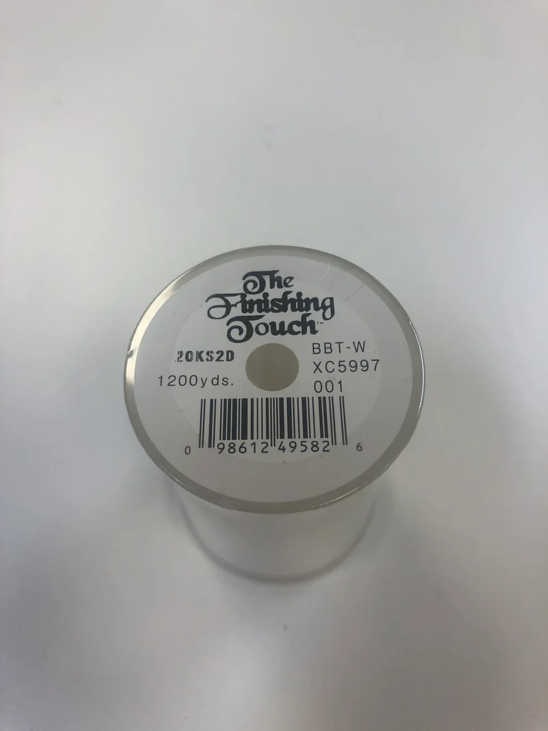 The Finishing Touch Bobbin thread 60 Wt. 1200 yards white Recommended by Jeff for embroidery bobbins Bernina 7 series & Baby Locks