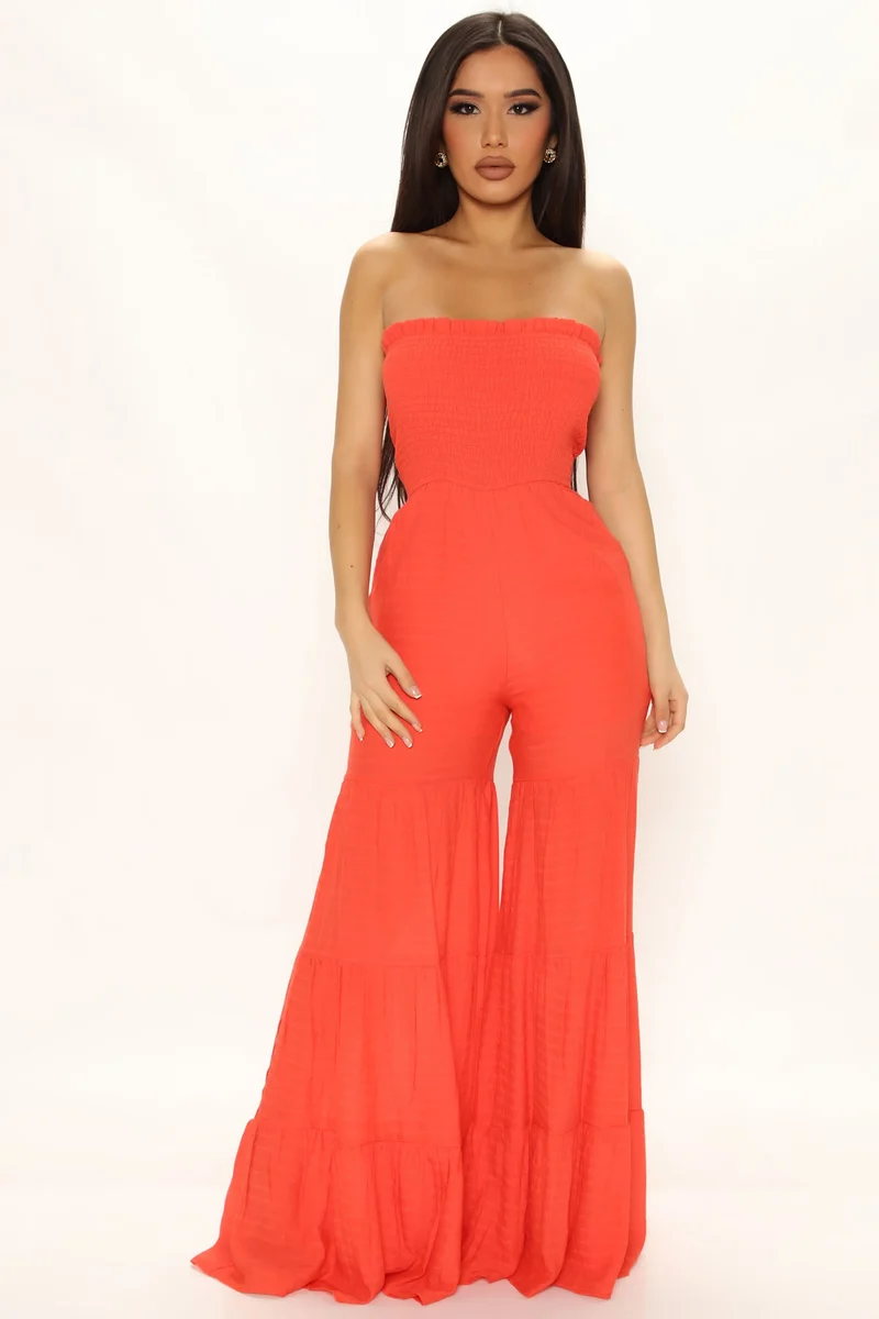 Summer Nights Jumpsuit - Orange