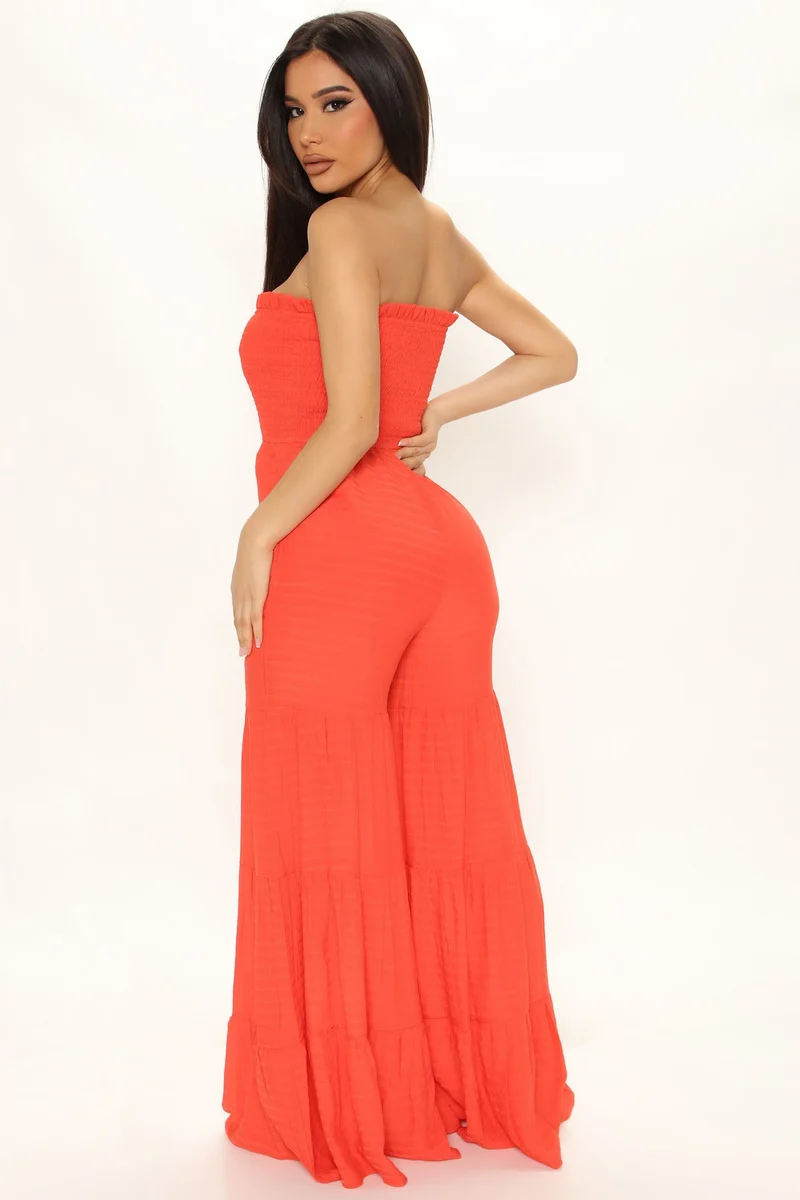 Summer Nights Jumpsuit - Orange