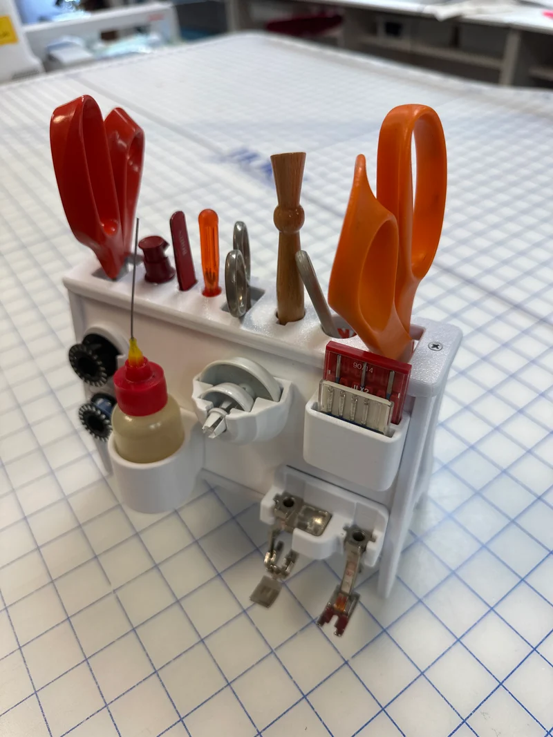 Accessory rack with side for stick on holders B17