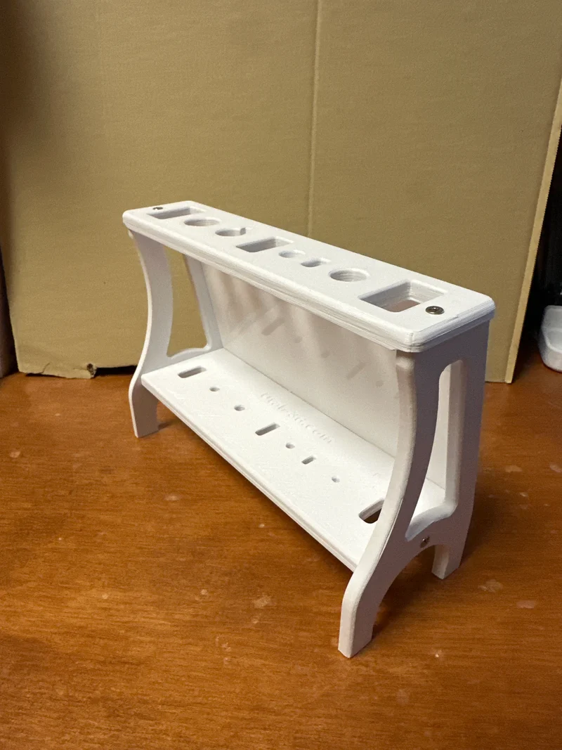 Accessory rack with side for stick on holders B17