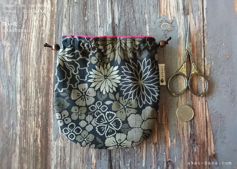Shikibana Monyou Black, Temari Kinchaku Purse, tkjp0001