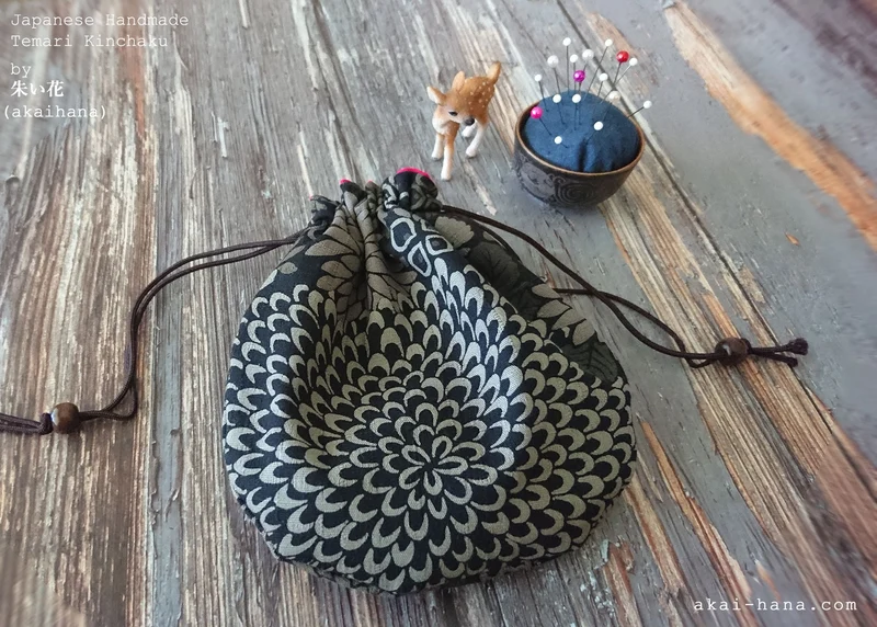 Shikibana Monyou Black, Temari Kinchaku Purse, tkjp0001