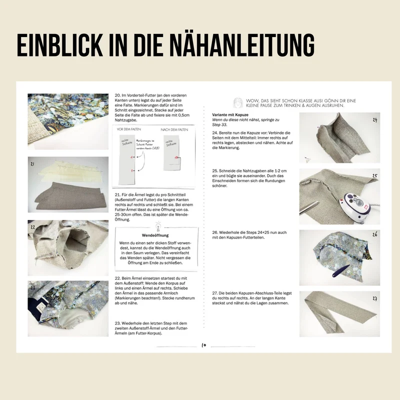 Schnittmuster Ebook Mantel Versailles