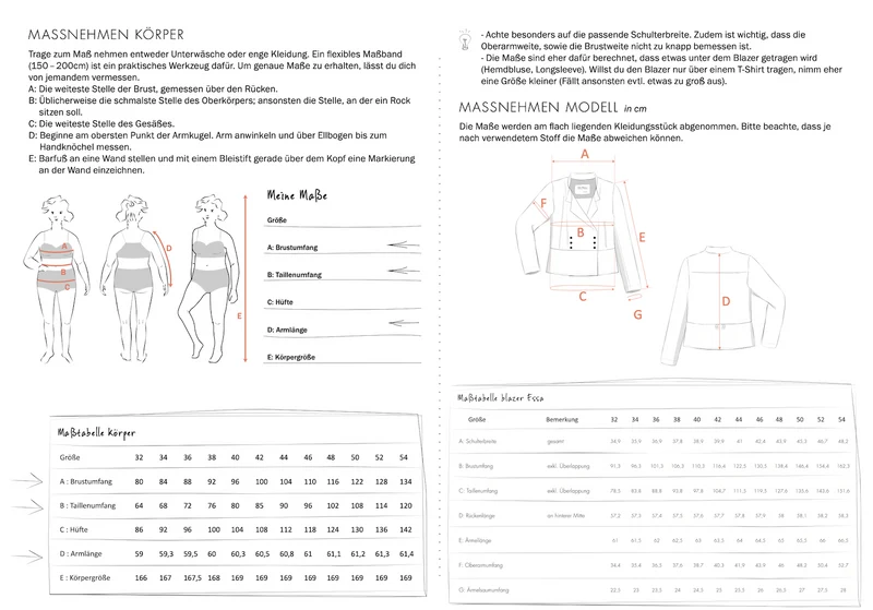 Schnittmuster Ebook Blazer Essa