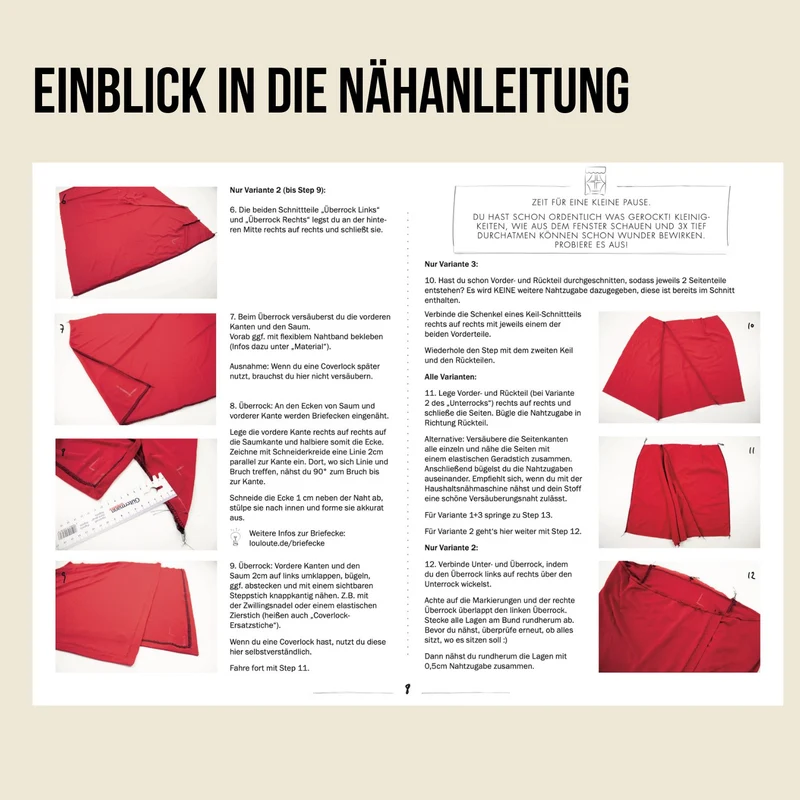 Schnittmuster Ebook Jerseyrock Tulipe