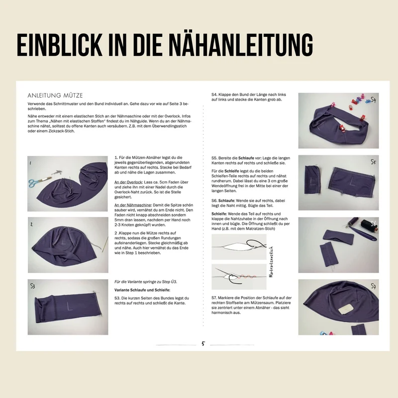 Schnittmuster Ebook Winterset Mütze und Loop Tête-à-Tête