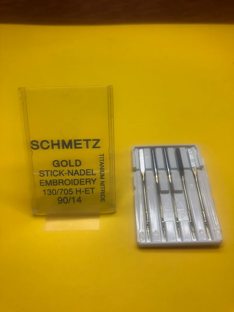 Embroidery Needles Jeff's recommended for all 40 weight threads Gold Titanium No Shredding Schmetz 90/14 the best B149