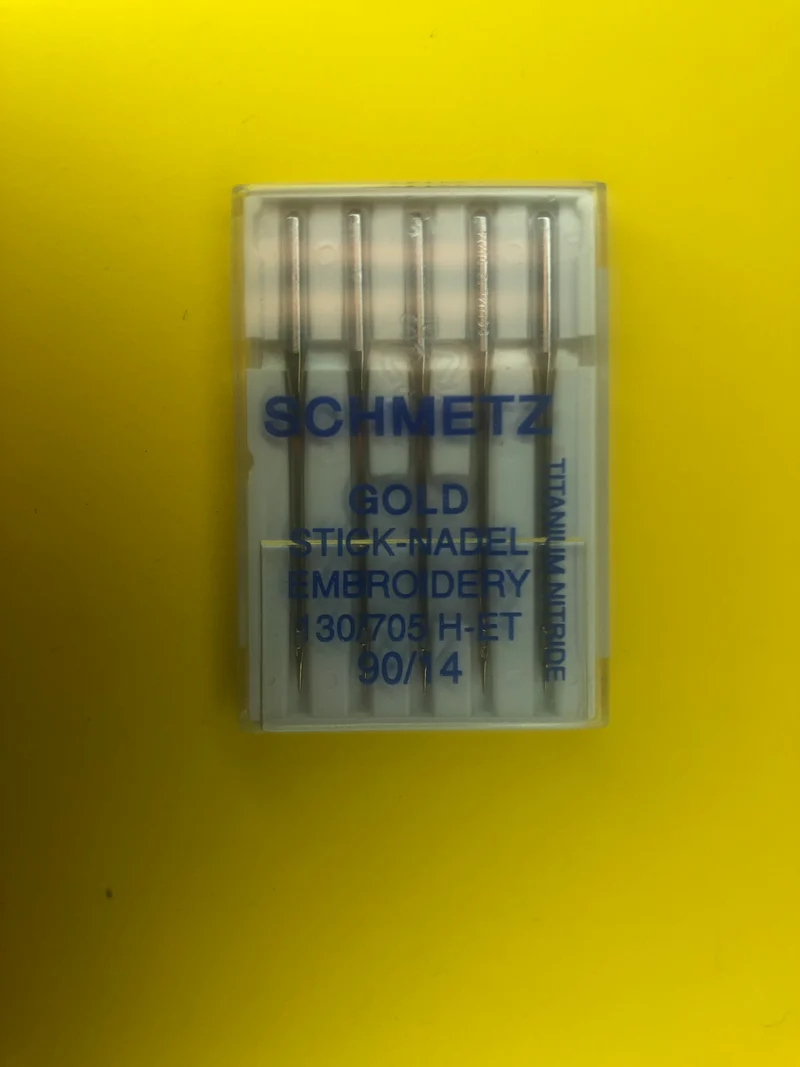 Embroidery Needles Jeff's recommended for all 40 weight threads Gold Titanium No Shredding Schmetz 90/14 the best B149