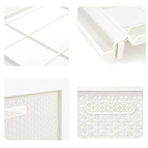 Multi-Function Collapsible Plastic Drawer Storage Organizer Basket