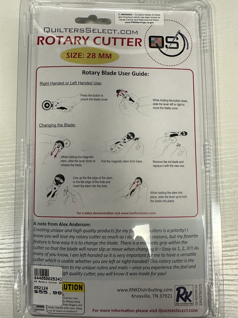 28 mm Rotary Cutter Quilters Select SF