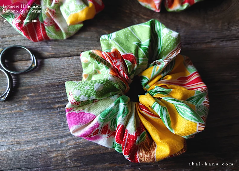 Japanese Handmade Kimono style Scrunchies ⦿scjf0108