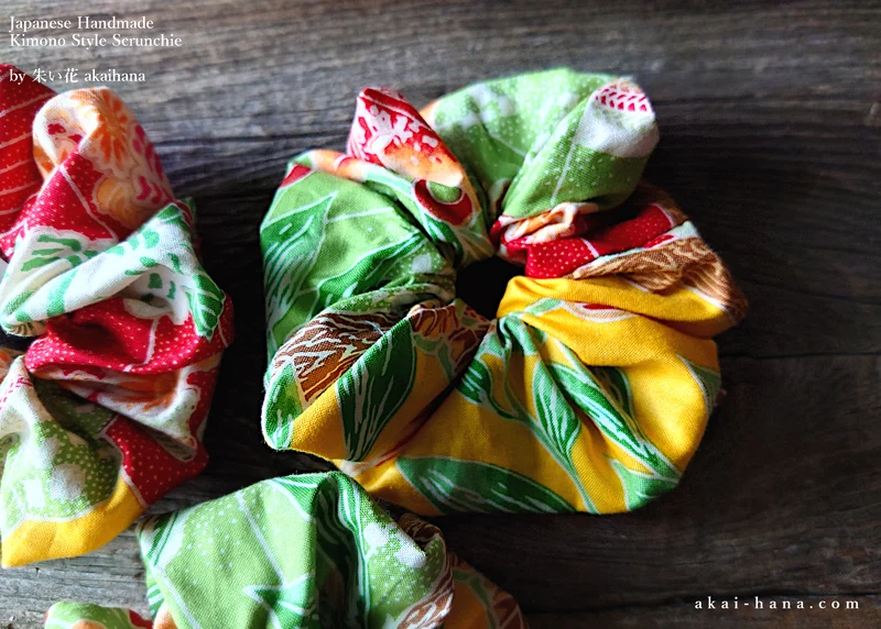 Japanese Handmade Kimono style Scrunchies ⦿scjf0108