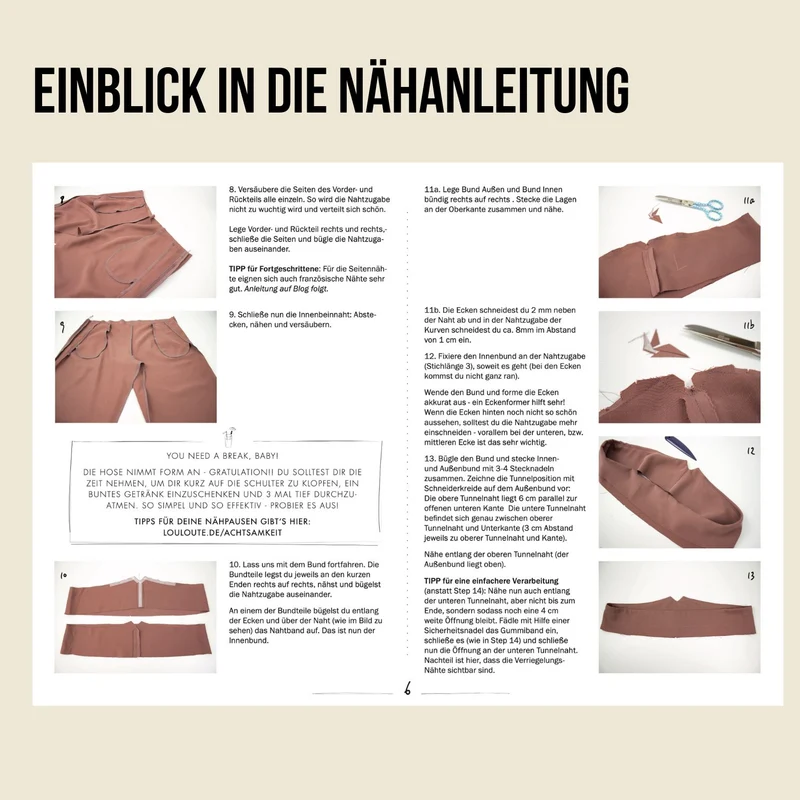 Schnittmuster Ebook Palazzo-Hose Isa