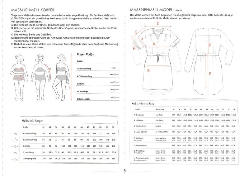 Schnittmuster Ebook Kleid/Bluse Emma