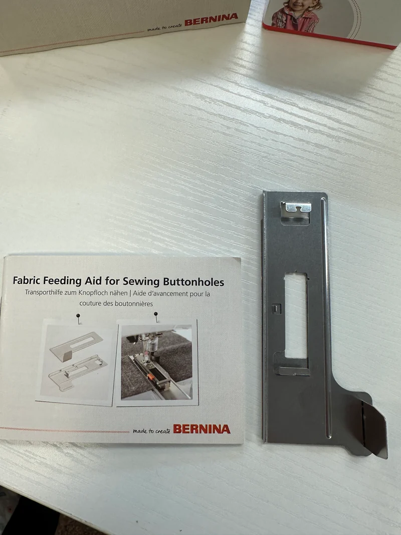 Fabric Feeding aid for sewing buttonholes height Compensating Plate Buttonhole Compensating