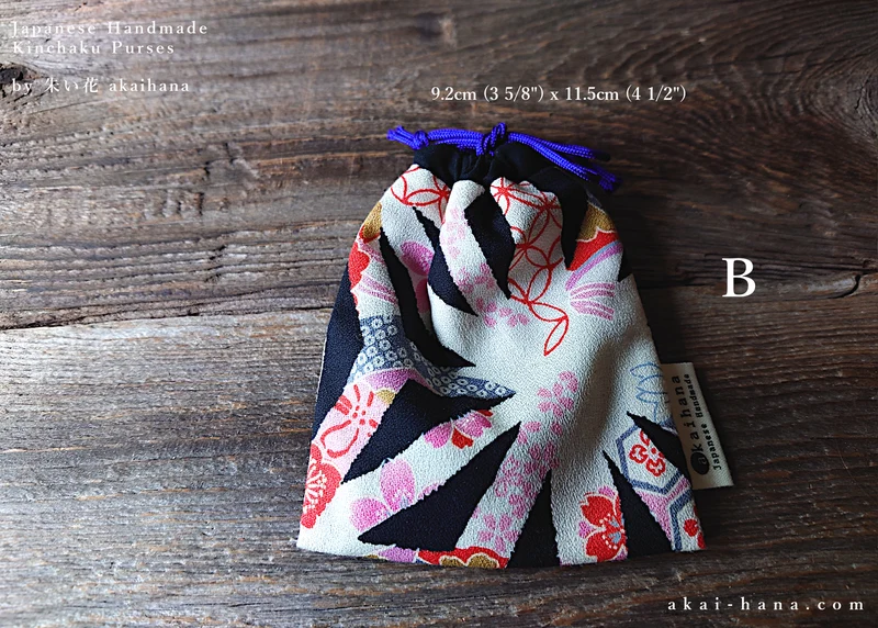 Little Kinchaku Purse, Hanayaka Remnants various size ⦿kpjf1100A