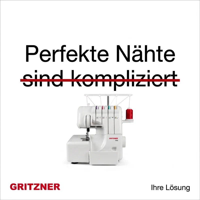 Gritzner 788 Overlock - 2/3/4-Faden mit Freiarm & LED