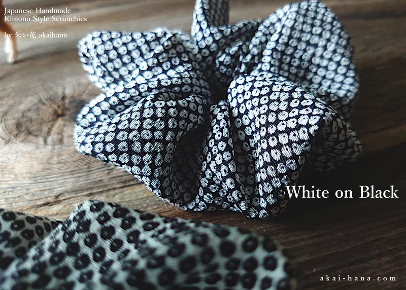 Japanese Handmade Chirimen Scrunchies, Kanoko, 2 colors ⦿scjf0110-11