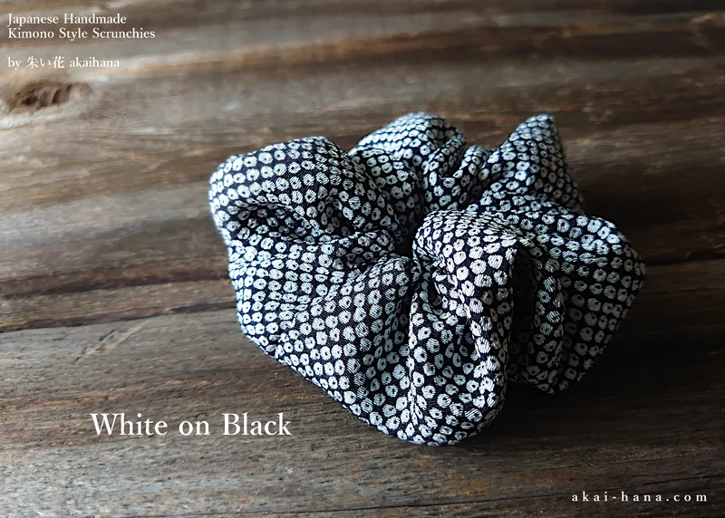 Japanese Handmade Chirimen Scrunchies, Kanoko, 2 colors ⦿scjf0110-11
