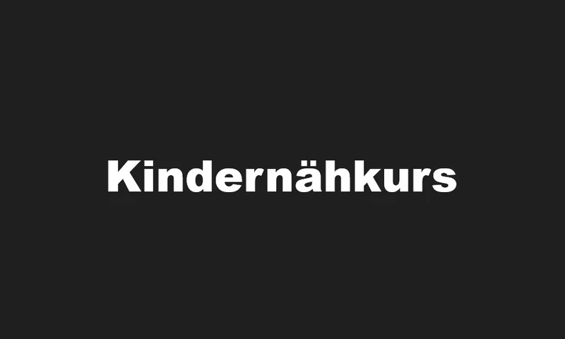 Kinder Nähkurs
