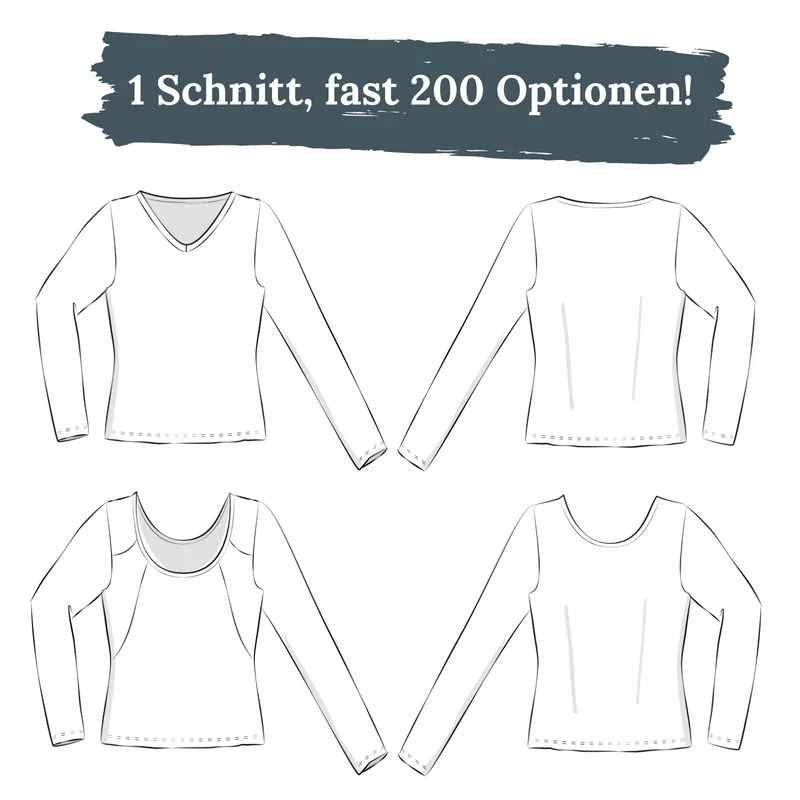 Schnittmuster Ebook Shirt/Schlauchkleid Amy