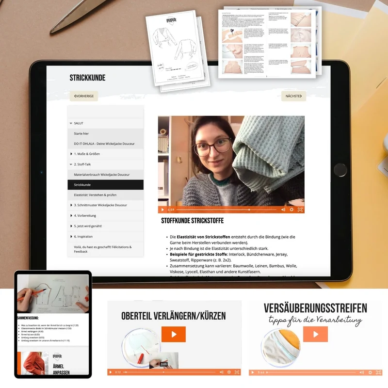 Onlinekurs "Wickeljacke DOUCEUR nähen"