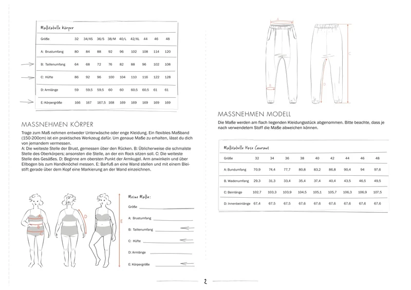 Schnittmuster Ebook Hose Courant