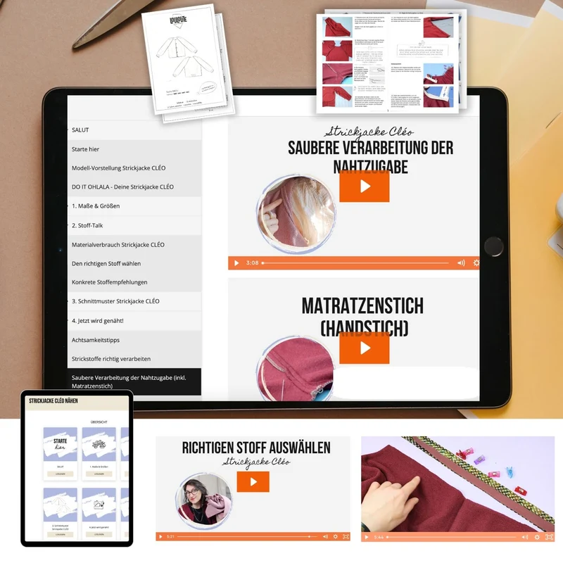 Onlinekurs "Strickjacke CLÉO nähen"
