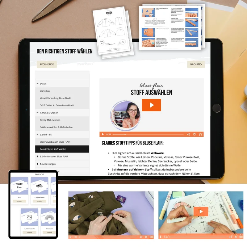 Onlinekurs "Bluse FLAIR nähen"