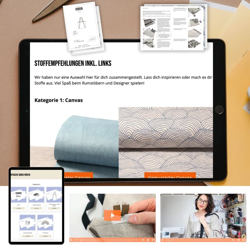 Onlinekurs "Sommertasche Bibou nähen"