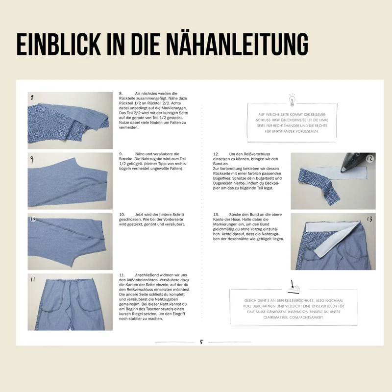 Schnittmuster Ebook Hose Luise