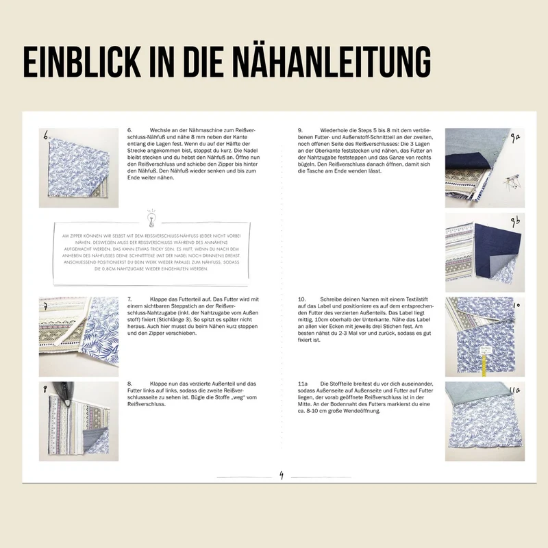 Schnittmuster Ebook Clutch Sophie