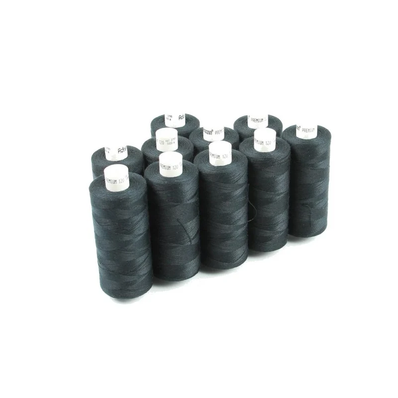 Ackermann Universal Nähgarn Stärke 80 - 10x 1.000 m, Farbe 0799 schwarz